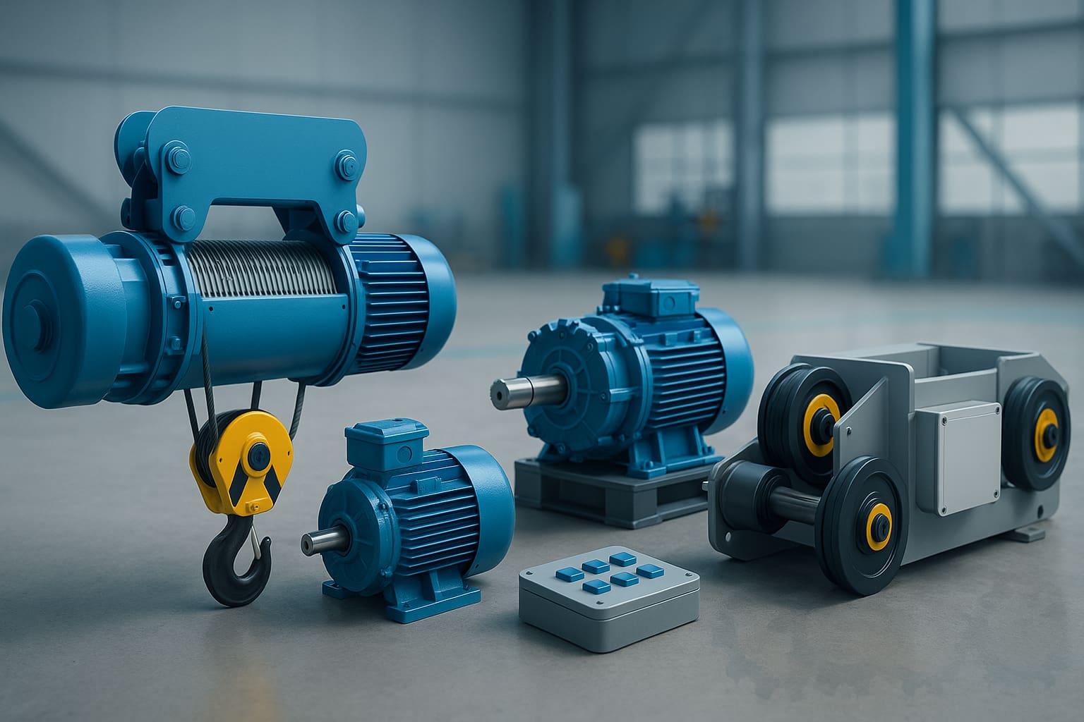 Main crane components