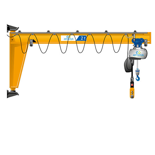 Wall-mounted jib crane