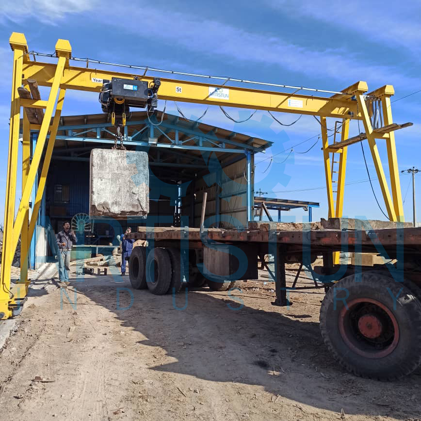 Bridge, legs and end-carriages of AGCS single-girder gantry crane