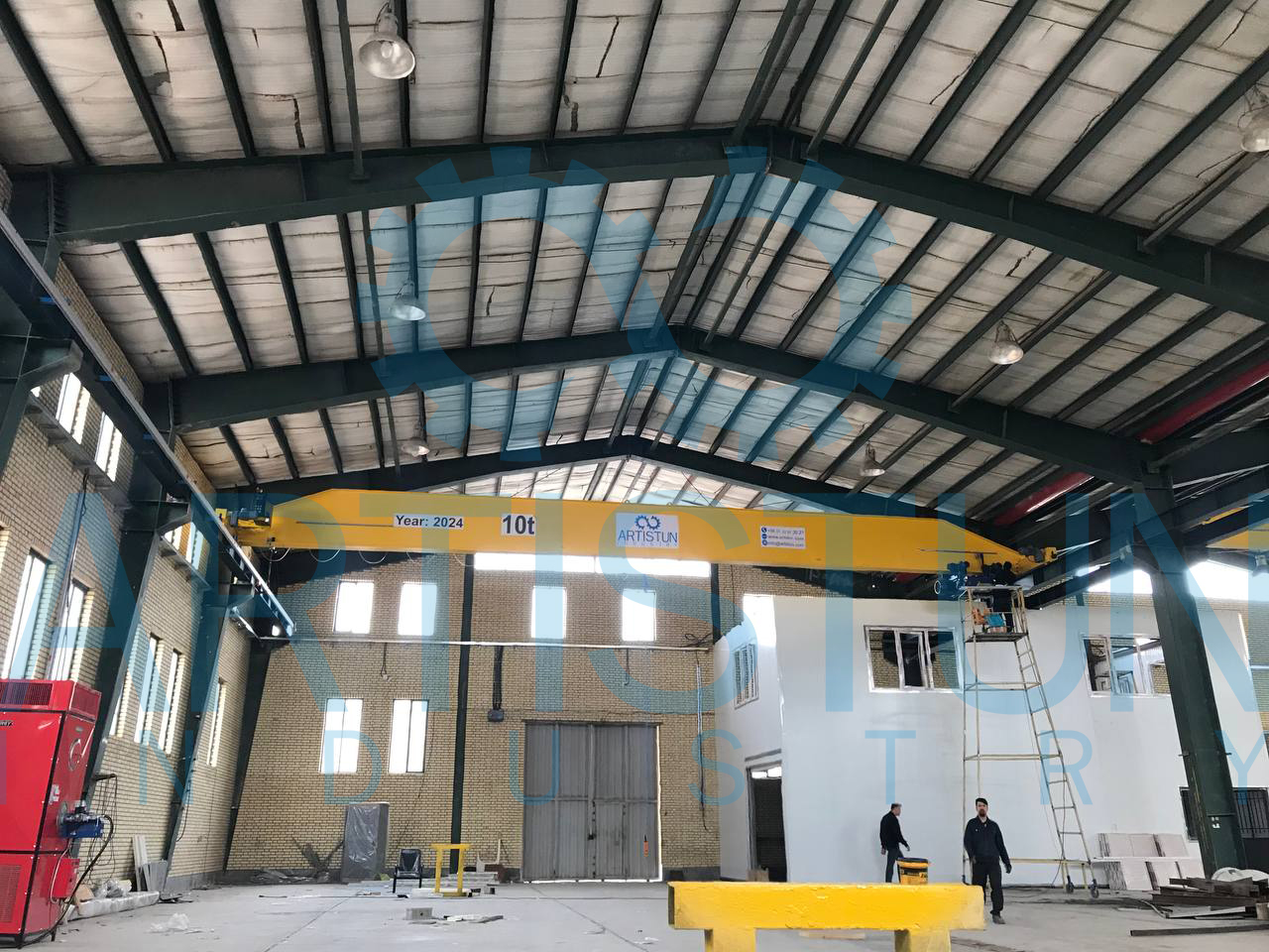 مسیر سیریل و کابل تخت برقرسان عرضی جرثقیل سقفی تکپل