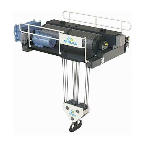 بالابر بکسلی صنعتی با سیم‌بکسل فولادی مخصوص جرثقیل سقفی